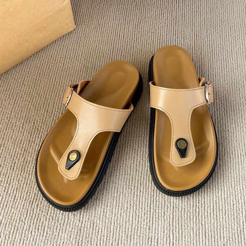 Aiertu  -  Summer Women Cork Slippers Outdoor Flip Flops Sandals Slippers Women Couple Beach Sandals for Women Shoes for Women Aiertu
