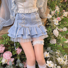 Aiertu - Kawaii Lolita Lace Bandage Skirt Aiertu