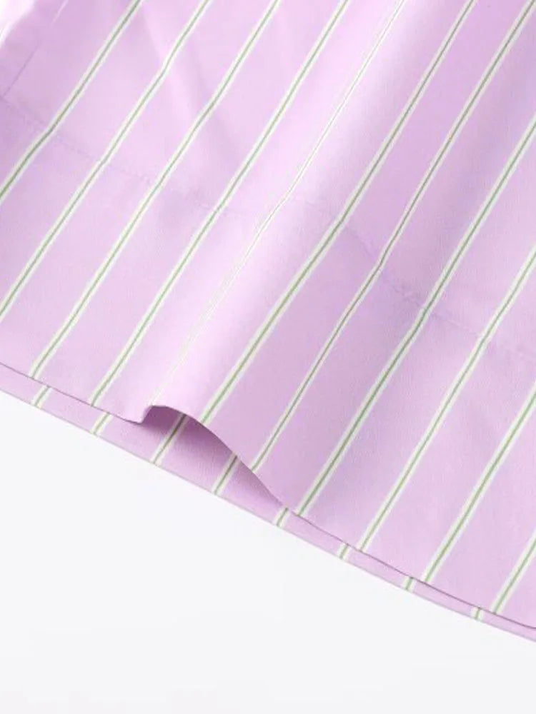 Aiertu  -  Women Summer Striped 2-Pieces Sets Sweet Camis Tank Tops and Trousers Female Elegant Street Two Suits Clothing Aiertu