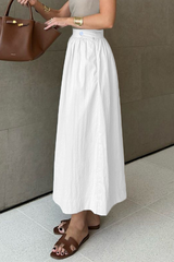 Aiertu  -Casual Daily Pocket Buttons Loose High Waist Type A Bottoms aiertu