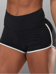 Aiertu  -Contrast Bow High-Waist Sports Shorts aiertu