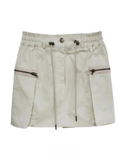 Aiertu  -  Spice Girls High Street Drawstring Elastic Waist All Match Mini Skirt korean Summer New Fashion Double Pocket Skirts for Women Aiertu