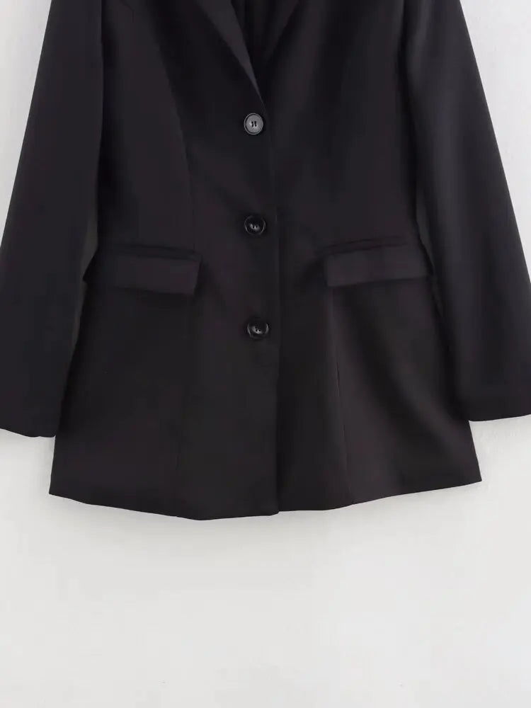 Aiertu  -  European and American style spring new style lapel temperament versatile medium and long suit jacket Aiertu