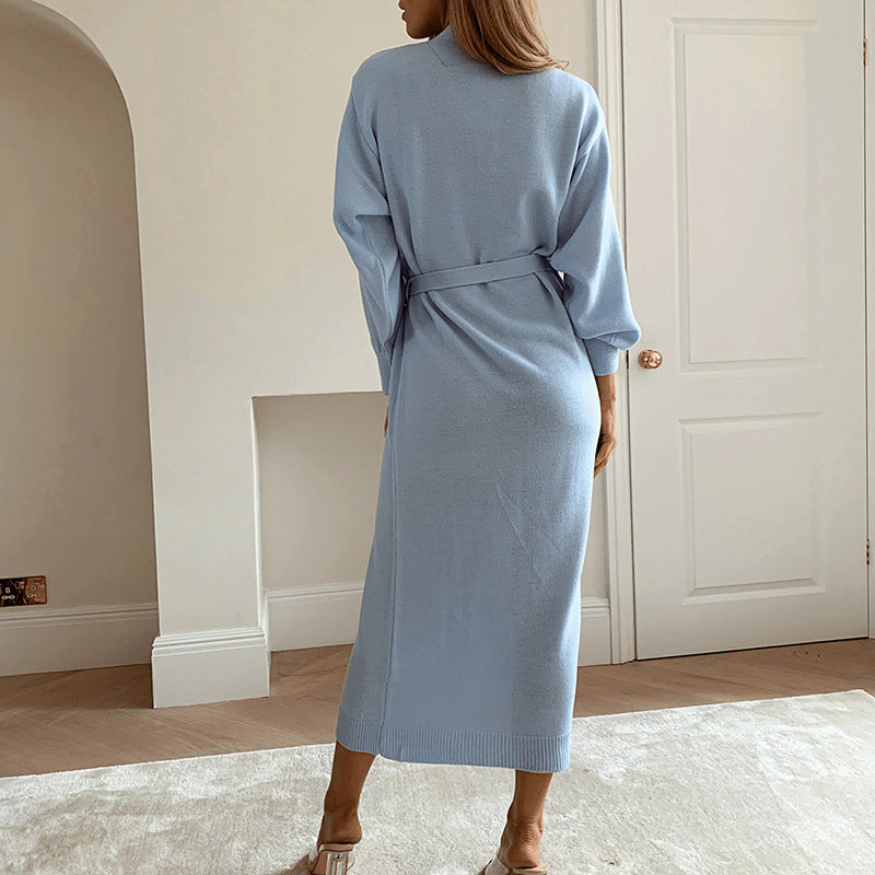 Aiertu - Women Long Knitted Sweater Dress Autumn Aiertu