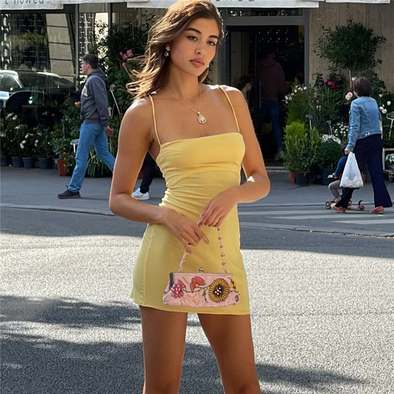 Aiertu - Y2K Bodycon Slip Mini Dress Aiertu