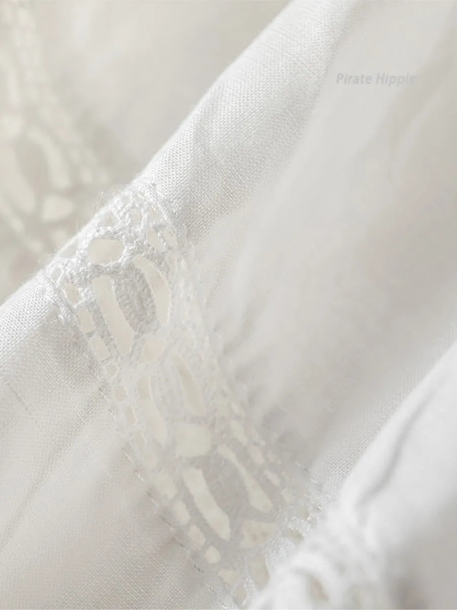 Aiertu     -  Fall Outfits 2026 White Lace Jacquere Tank Tops Women Summer New O Neck Sleeveless Lace-up Embroidered Camisole 2026 Elegant Fashion Cropped Tops Aiertu