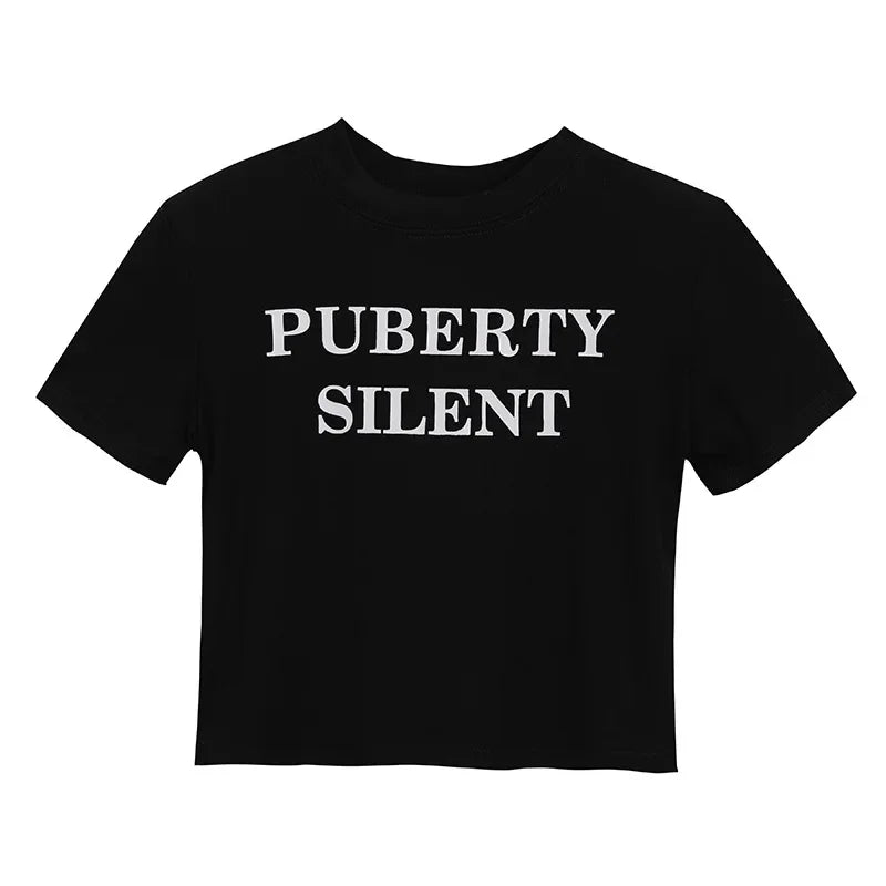 Aiertu  -  Short Sleeved T-shirt Women's Short Base Shirt 2026 Spring and Summer Slimming Slim Fit Letter White Student Top Female Clothes Aiertu