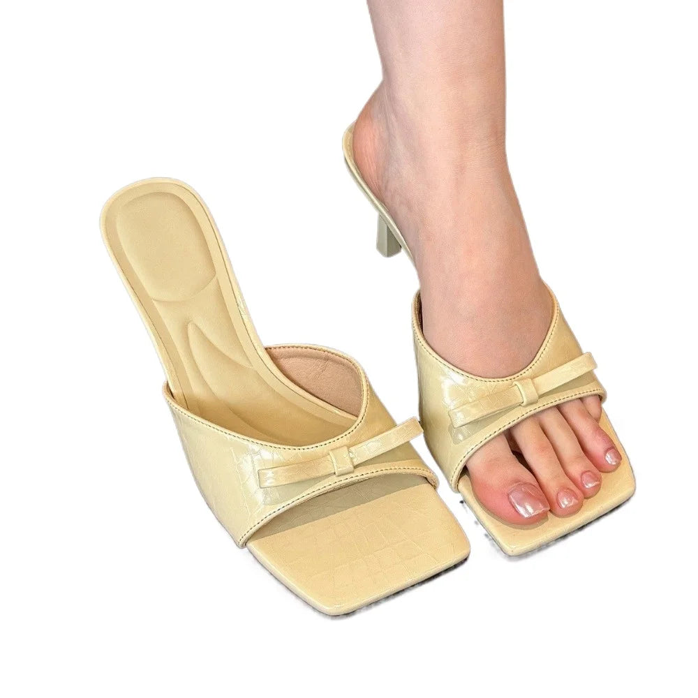 Aiertu  -  Fashion Versatile Womens Sandals Comfort Lightweight Womens High Heels New Simple Fashion Women Shoes French Retro Women Slipper Aiertu