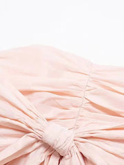 Aiertu  -  Sexy Bow Decoration Pleated Tube Top Women Sleeveless Strapless Zipper Female Cropped Vest  Summer Lady Fashion Streetwear Aiertu