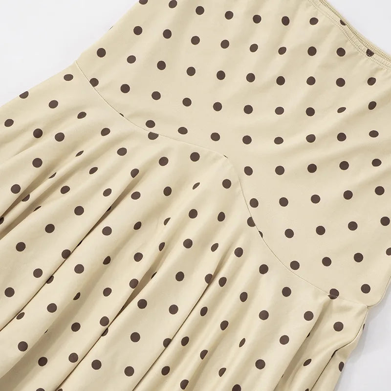 Aiertu  -  Polka Dot Print Two Piece Set Sleeveless Top and Long Skirt Elegant Fashion Matching Sets Woman Summer Outfit P85-DZ42 Aiertu
