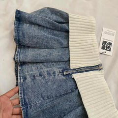 Aiertu  -  Y2K Retro Cotton Edge Denim Short Skirt Women Harajuku Fashion Low Waist Mini Skirt Autumn and Winter Sexy Hottie Slim Hip Skirt Aiertu