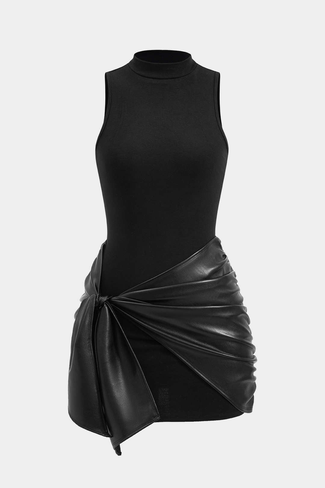 Aiertu  Tie Front Sleeveless Mini Dress Aiertu