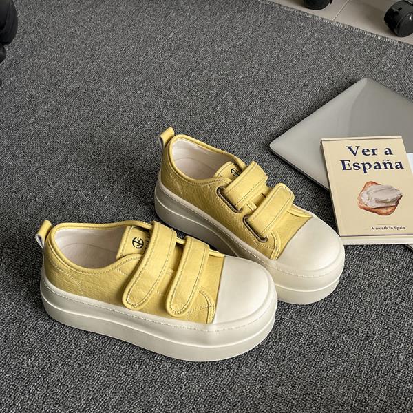 Aiertu  -  Women's Sneakers With Platform Thick Sole Hoof Heels Fabric Low Canvas PU Rubber Women's Sneakers With Platform Thick Sole Canva Aiertu