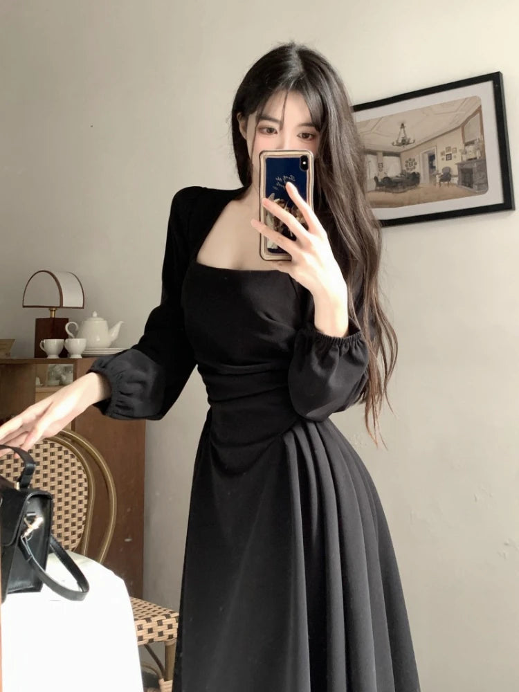 Aiertu  -  Elegant Party Dresses for Women Women's Spring Puff Sleeve Prom Casual Long Dress Korean Fashion Women Evening Dress Aiertu