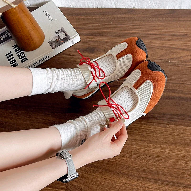 Aiertu  -  Women Shoes Sneakers Casual Flats Canvas Shoes Lace Up Summer Trend Dress Zapatos Mujer Breathable Shallow New Ladies Shoes Aiertu