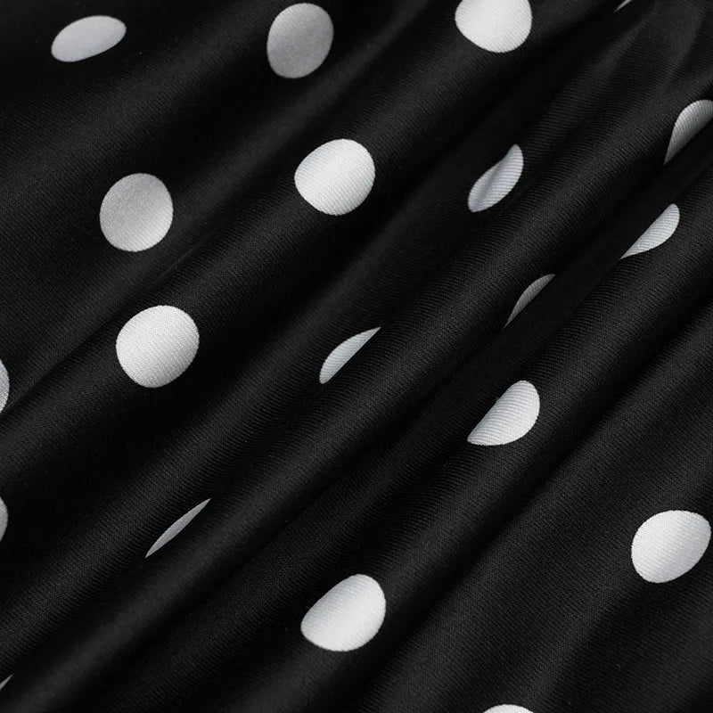 Aiertu  -  See Through Polka Dot Print Mesh Summer Dress French Style Elegant Square Neck Sleeveless Long Dresses P77-EG35 Aiertu