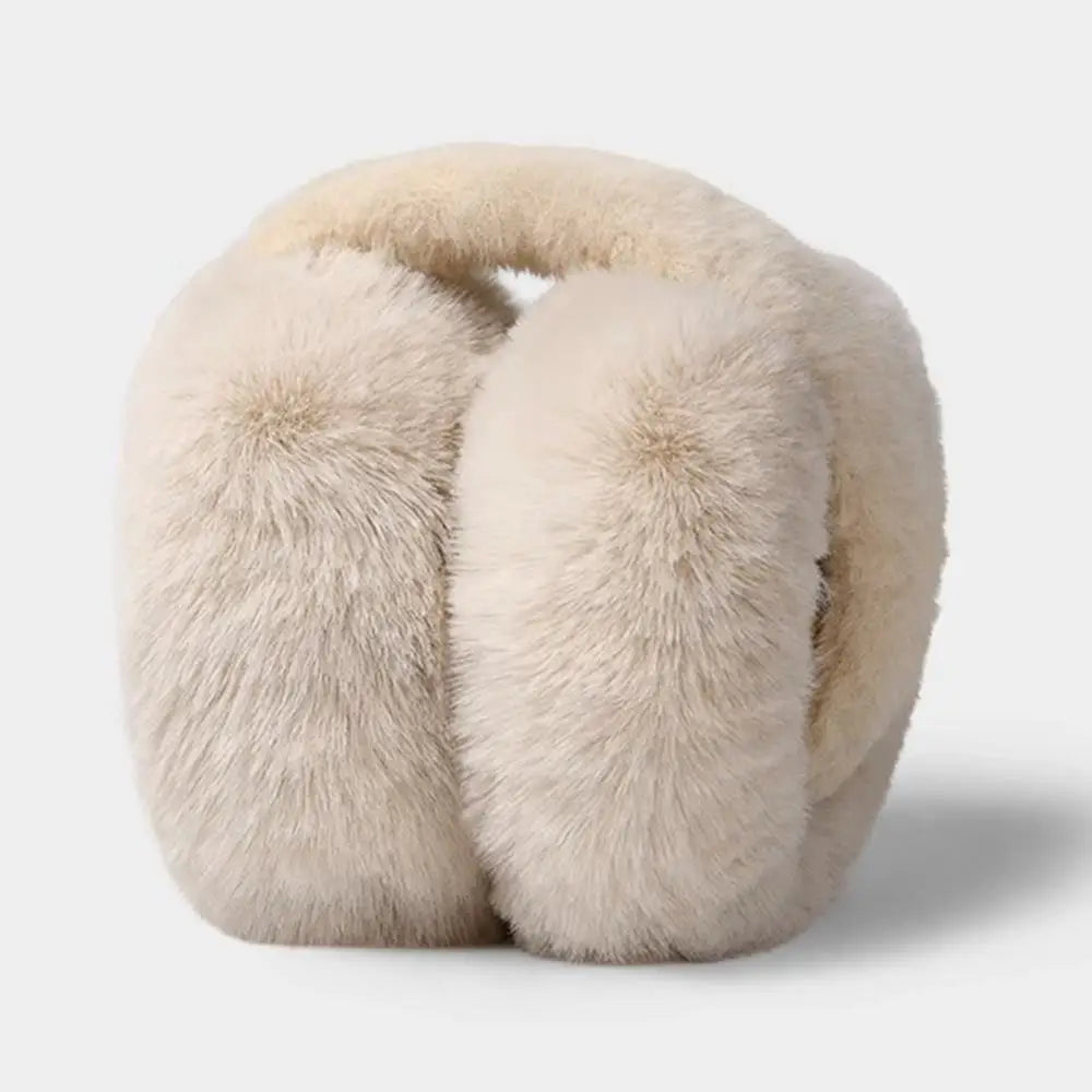 Aiertu  -  Solid Color Soft Plush Ear Warmer Winter Warm Earmuffs Fashion Ear Cover Outdoor Cold Protection Ear-Muffs Folding Earflap Aiertu