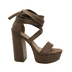 Aiertu  Lace Up Platform Block Heels, Premium Suede Material, Lightly Padded Insole, Stylish & Comfortable Footwear for Evening Events Aiertu