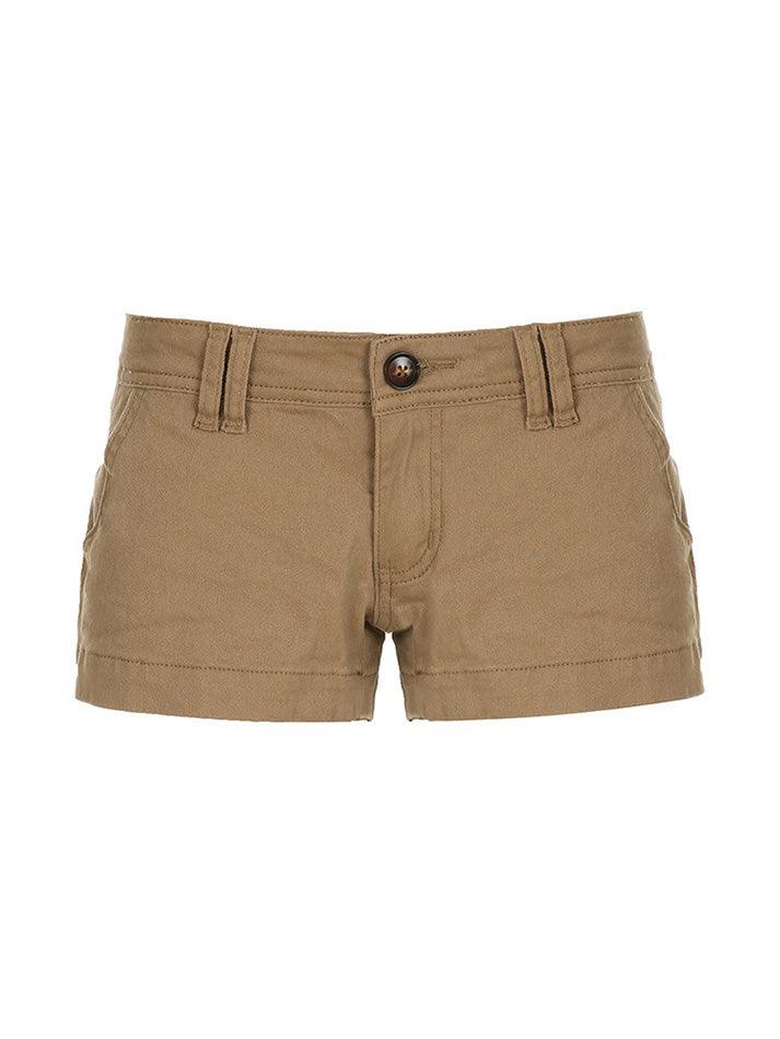 Aiertu  -Vintage Basic Low-Waist Denim Shorts aiertu