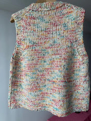 Aiertu  -  Multicolored Wool-blend Knitted Tank Tops Sequin Sweater Vest 2024 Autmn/Winter Sleeveless Knitwear Women Clothes Outerwear Aiertu
