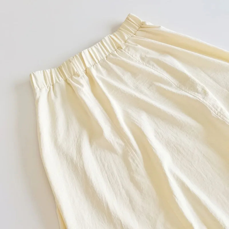 Aiertu  -  Vintage Casual Skirts For Women's Winter High Waist Casual Loose Long Skirt Female Party Solid Street Basic Skirts Aiertu