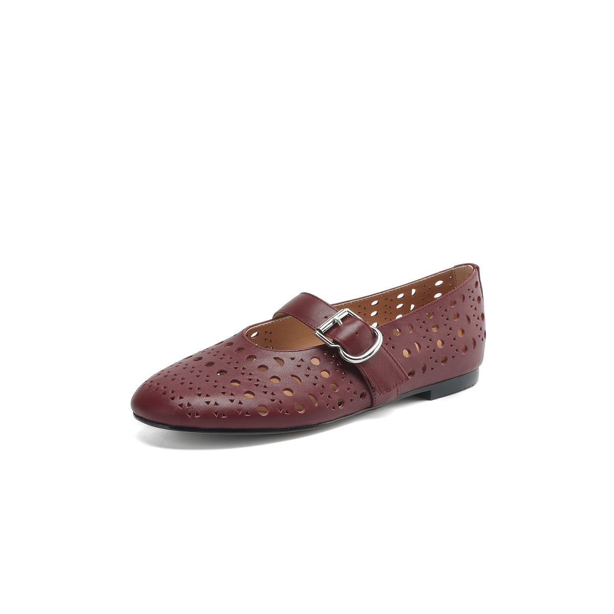 Aiertu  Round Toe Women Ballet Flats Fashion Shoes Genuine Leather Spring Ladies Elegant Mary Jane Loafers Shoes Comfort Casual Flats Aiertu