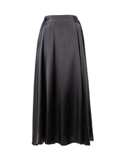 Aiertu  -   Elegant Satin Loose Women Skirt High Waist Maxi Skirts Streetwear Classic Long Skirt Fashion Female Black Skirt Aiertu