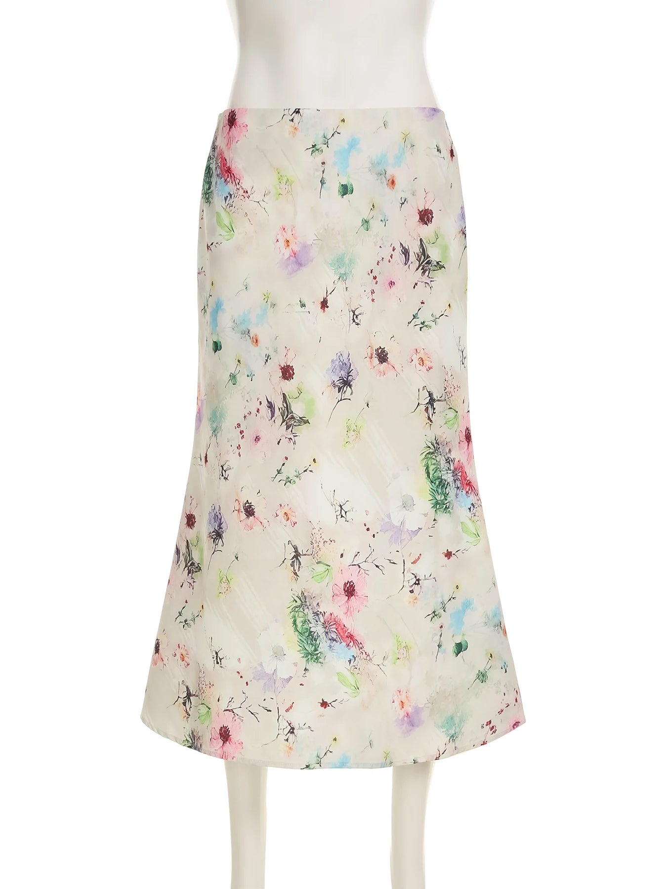 Aiertu  -  Holiday Floral Straight Trumpet Skirts Casual Slim Low-Waisted Midi Skirts Women 2025 Summer Fashion Streetwear Ladies Aiertu