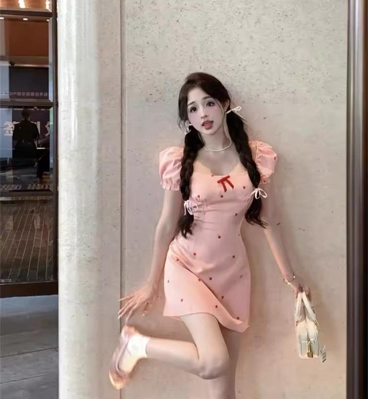 Aiertu  Pink Floral Bloom Dress Aiertu