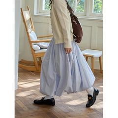 Aiertu  -  Kawaii Cute Midi Skirt Women Japanese Streetwear Ball Gown Bud Skirts Summer Fashion Harajuku Casual Design A Line Faldas Aiertu