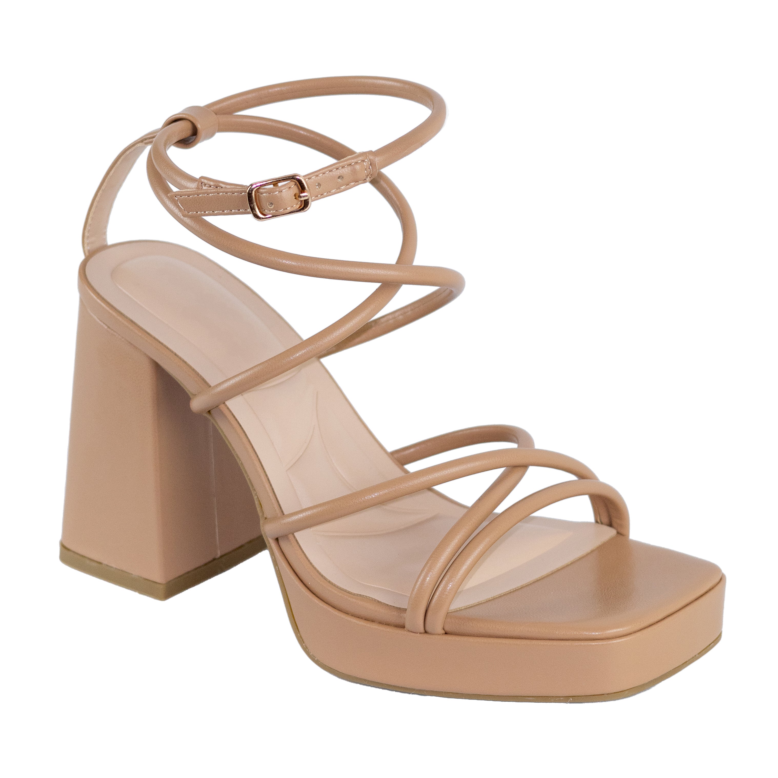 Aiertu  Taurus - Square Toe Ankle Strap Block Heels, Cushioned Comfortable Insole, Stylish Party Heels, Elegant Night Out Footwear for Women Aiertu