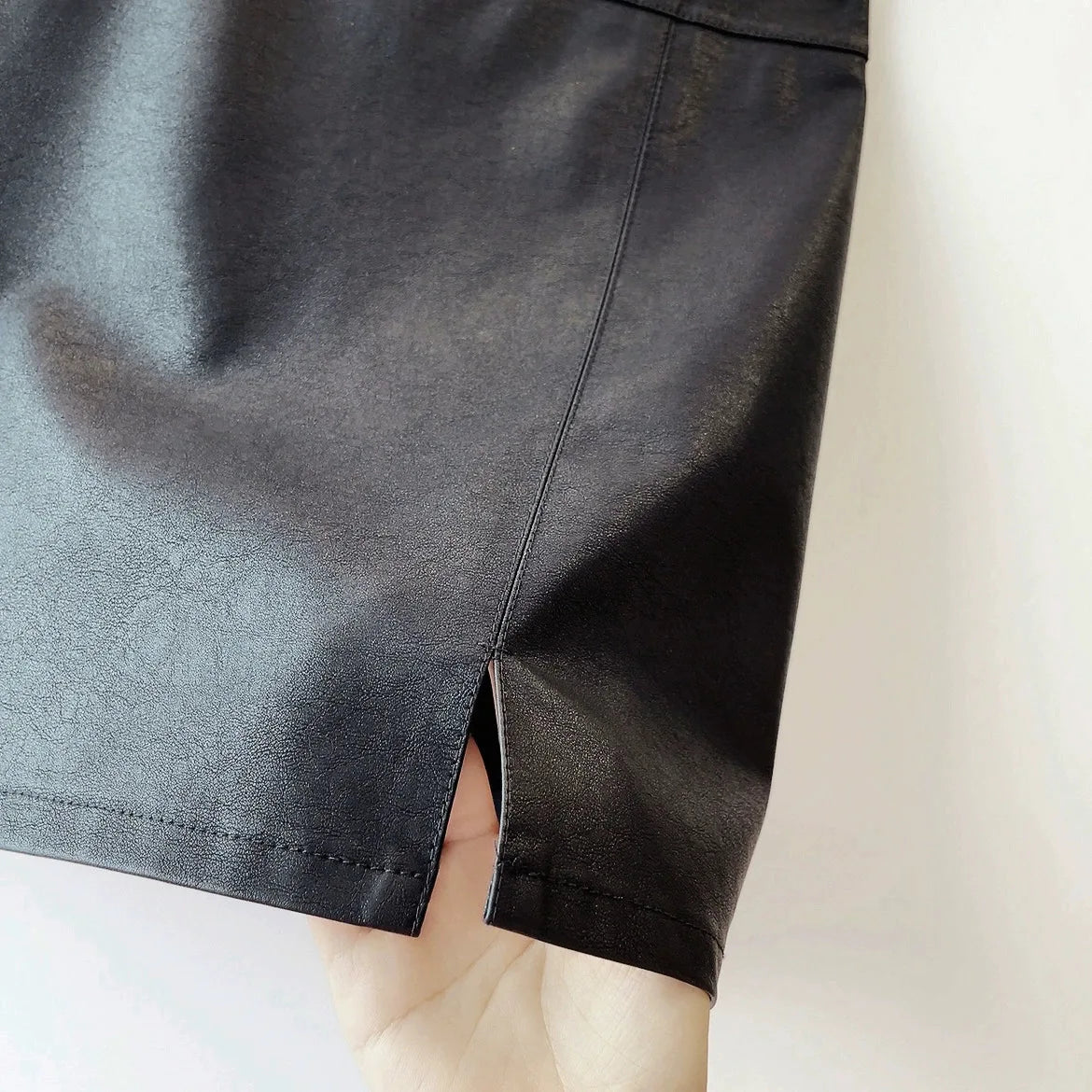 Aiertu  -  party look snspos 2025 Autumn Winter New Casual High Waist Slimming PU Leather Hip Skirt for Small Women Fashion Korean Style A-Line Skirts Aiertu