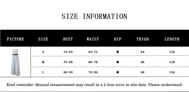 Aiertu  -  Temperament Women Strapless Rompers 2025 Spring Off-shoulder Backless High-waist Folds Jumpsuits Wide Leg Pants With Belted Aiertu