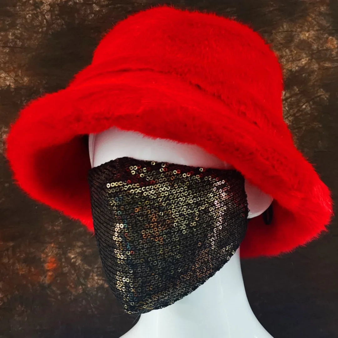 Aiertu  -  Winter 58-60cm XL Faux Fur Bucket Hat For Women Outdoor Warm Luxury Oversize Fisherman Hat Girl Trendy Party Long Fur Panama Cap Aiertu
