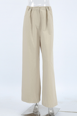 Aiertu  -Casual Pocket Buttons Loose High Waist Wide Leg Bottoms aiertu