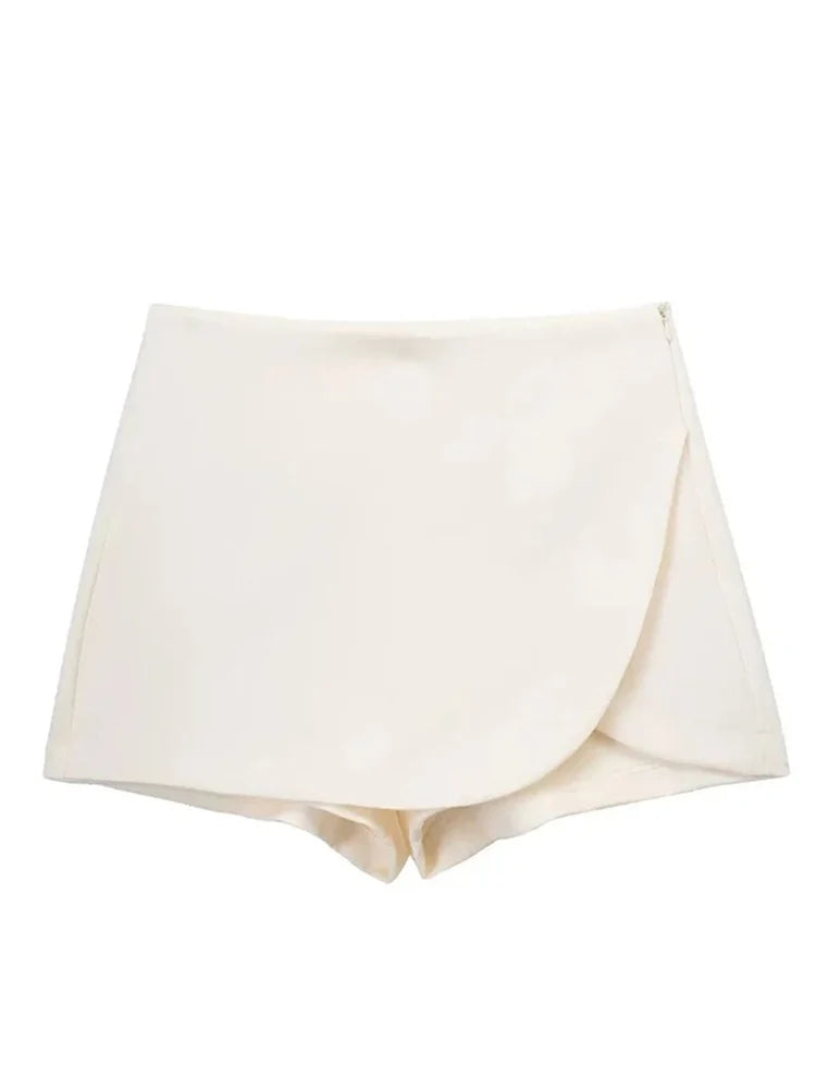 Aiertu  -  Summer New Women's High Waist Asymmetric Mini Skirt Korean Classic Fashion Short Skirt Casual Women's Solid Color Short Skirts Aiertu