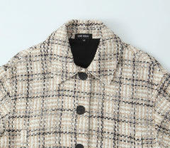 Aiertu  -  European and American style autumn new high-end temperament small fragrance style texture plaid jacket Aiertu