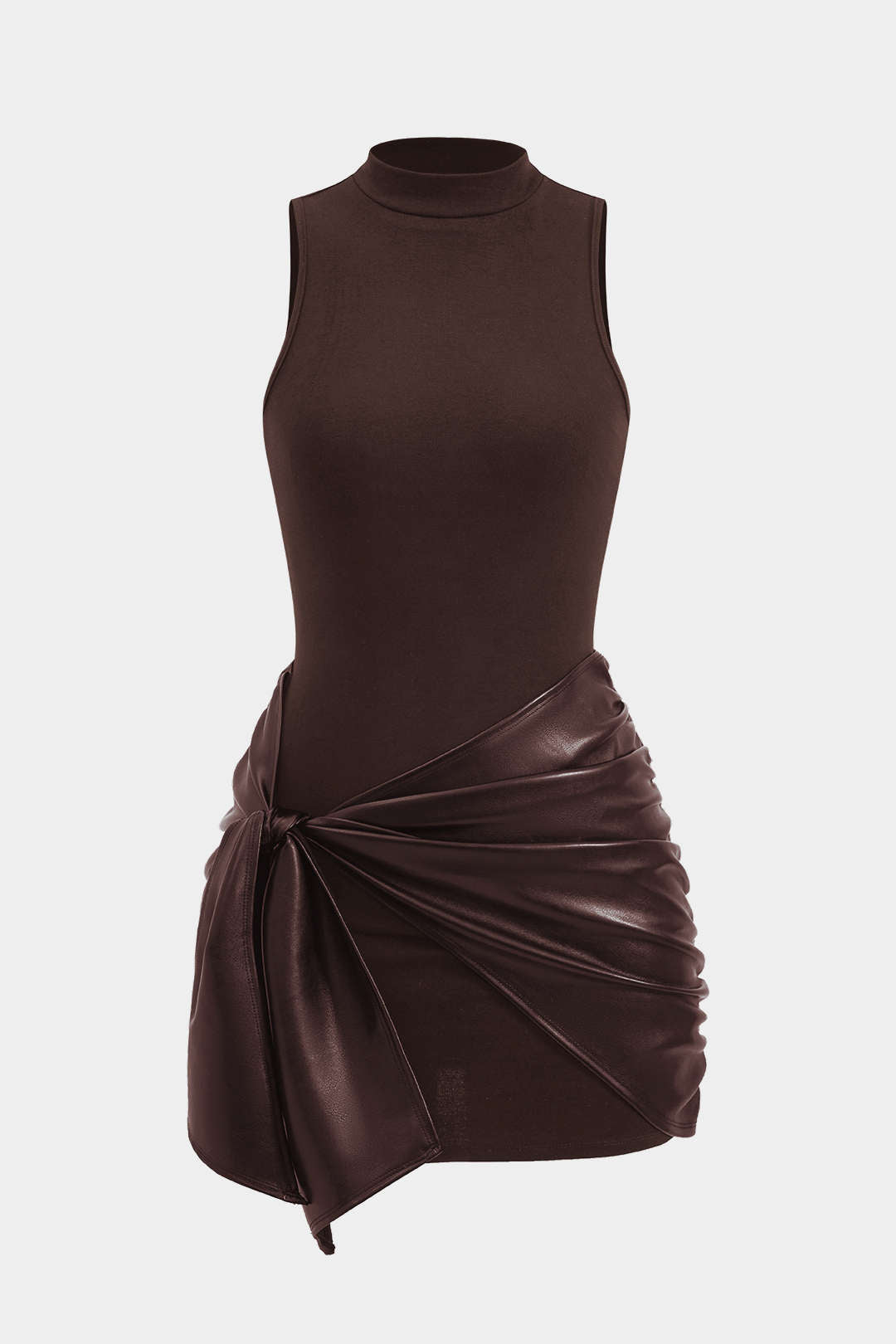 Aiertu  Tie Front Sleeveless Mini Dress Aiertu