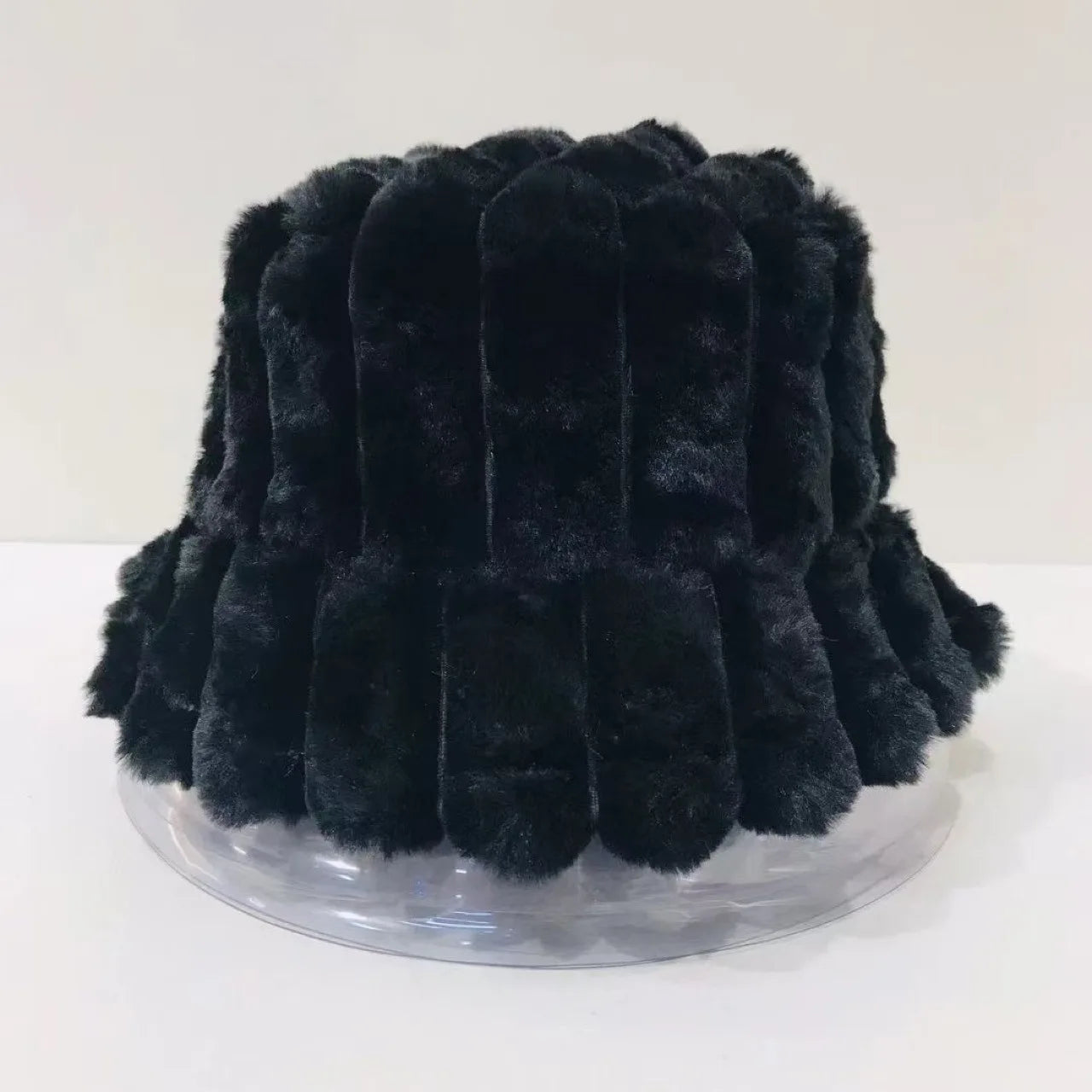 Aiertu  -  Autumn/Winter New Mixed Color Plush Lampholder Fisherman Hat Women's Korean Designer Wide Plush Bucket Hat Aiertu