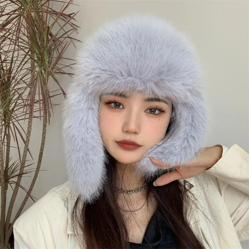 Aiertu  -  New Hairy Fisherman's Hat for Autumn and Winter Warm Ear Protection and Winter Water Bucket Hat Basin Hat Aiertu