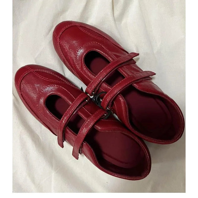 Aiertu  -  Women's Shoes Flats Moccasins Red Casual Leather Barefoot Woman Loafers Trend Elegant Comfortable Rome Summer Sale Walking Aiertu