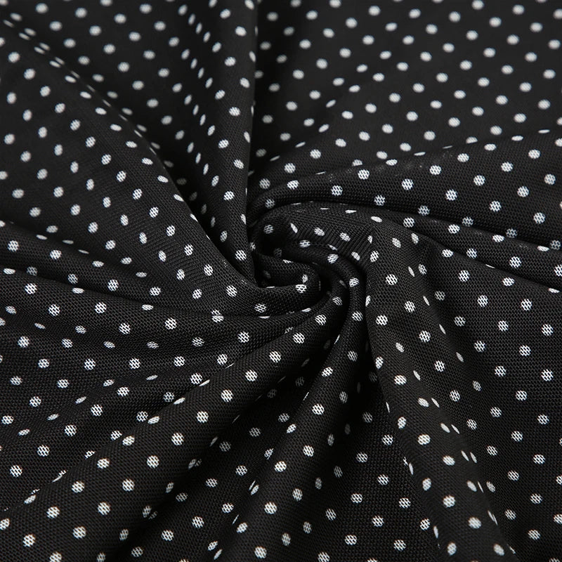 Aiertu  Patchwork Polka Dot Skirt Basic All-match Streetwear Layered Long Straight Skirt Y2K Casual Fashion Outfits Aiertu
