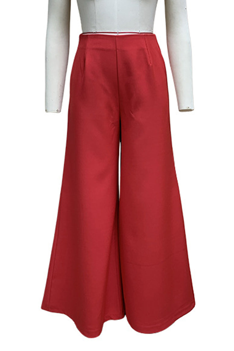 Aiertu  -Casual Daily Loose High Waist Wide Leg Bottoms aiertu