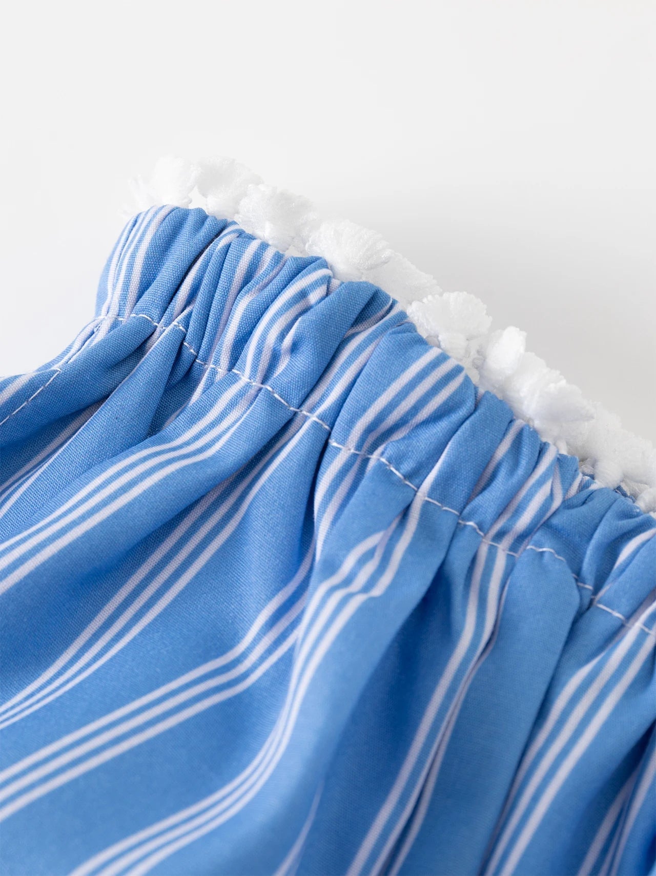 Aiertu  -  Blue Striped Casual Shorts Women Summer Flower Elastic Mid Waist Short Pants Streetwear Fashion Simple Mini Shorts 2026 New Aiertu