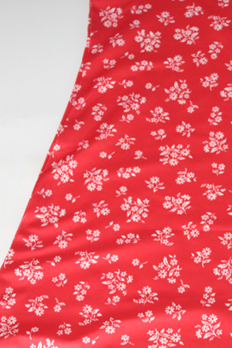 Aiertu  -  Sexy Floral Patchwork V Neck One Step Skirt Dresses Aiertu