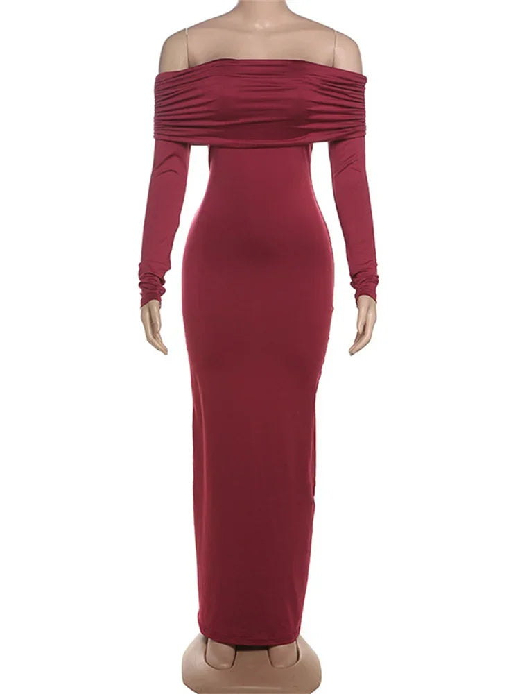 Aiertu  -  Backless Fashion High Waist Maxi Dress For Women Patchwork Solid Elegant Streetwear Pleated Women's Sexy Long Dress 2026 Aiertu