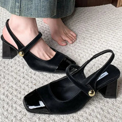 Aiertu  -  Women's Spring New Elastic Strap Designer Sandals Outdoor Elegant Dress Party Shallow Mouth Women's High Heels 42 Large Size Aiertu