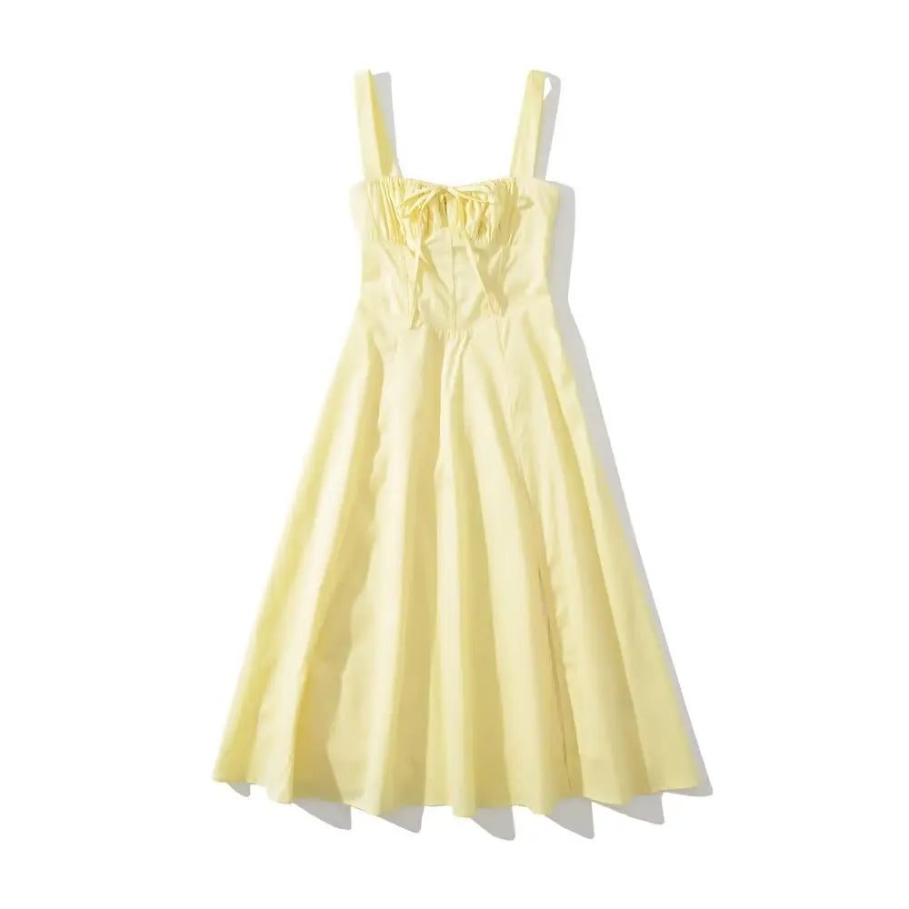 Aiertu  -  Summer Women Cross Lacing Up Bandage Back Sling Elegant Party Dresses Midi Robe Aiertu