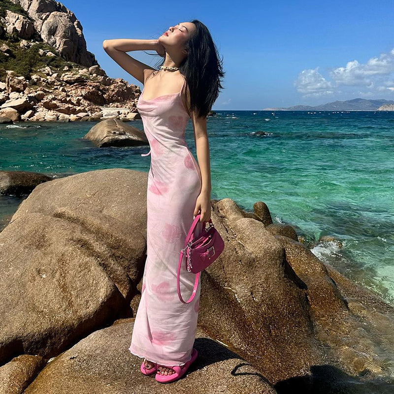 Aiertu  -Lennix Mesh Maxi Dress aiertu