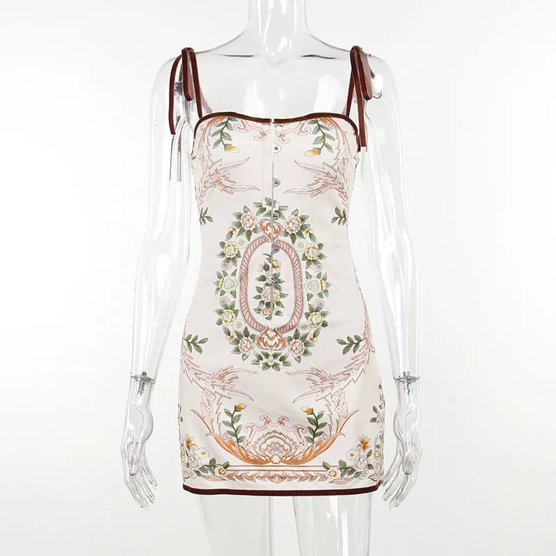 Aiertu  -  Vintage Dress Sexy Mini Dress Bodycon Slip Dress Print Summer Outfit Party Dresses Women's Sundress Elegant Female Dress Vestido Aiertu